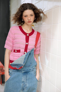 RYRANYI Short Cardigan In Pink | MADA IN CHINA