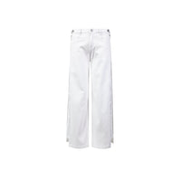 13 DE MARZO Side Zipper Rhinestone Jeans White | MADA IN CHINA