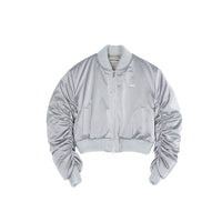 MEDIUM WELL Silver Pleated Cotton Jacket | MADA IN CHINA