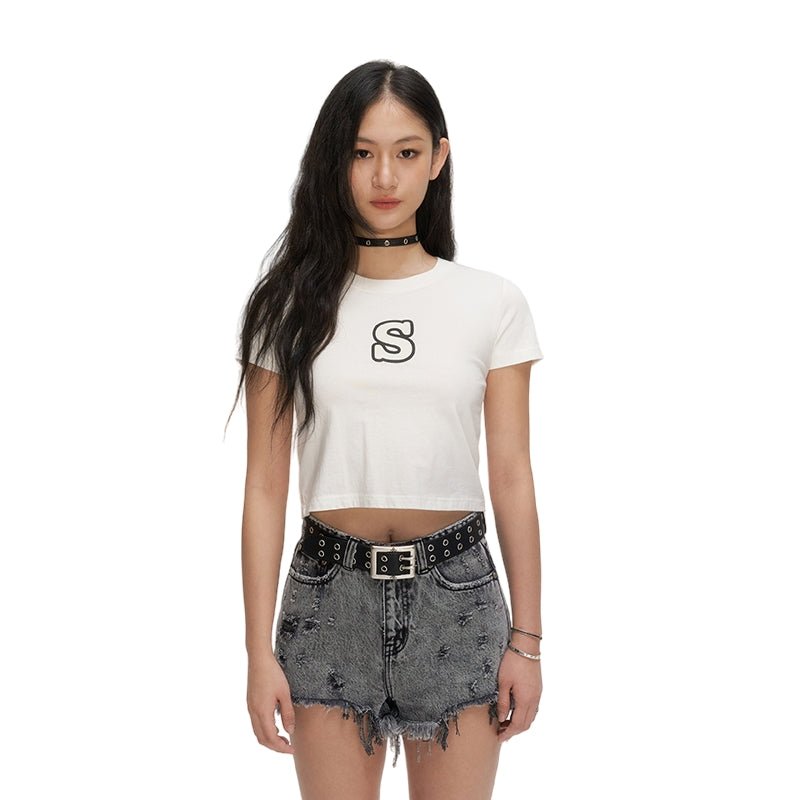 SMFK Skinny Model White Tight T-shirt | MADA IN CHINA