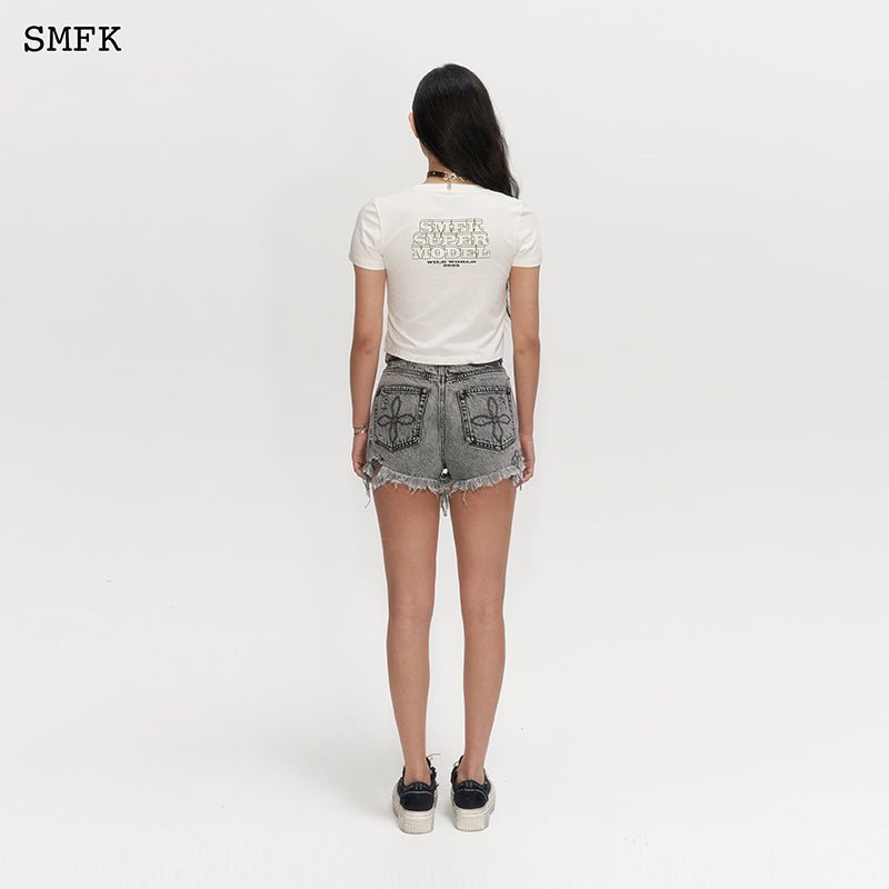 SMFK Skinny Model White Tight T-shirt | MADA IN CHINA
