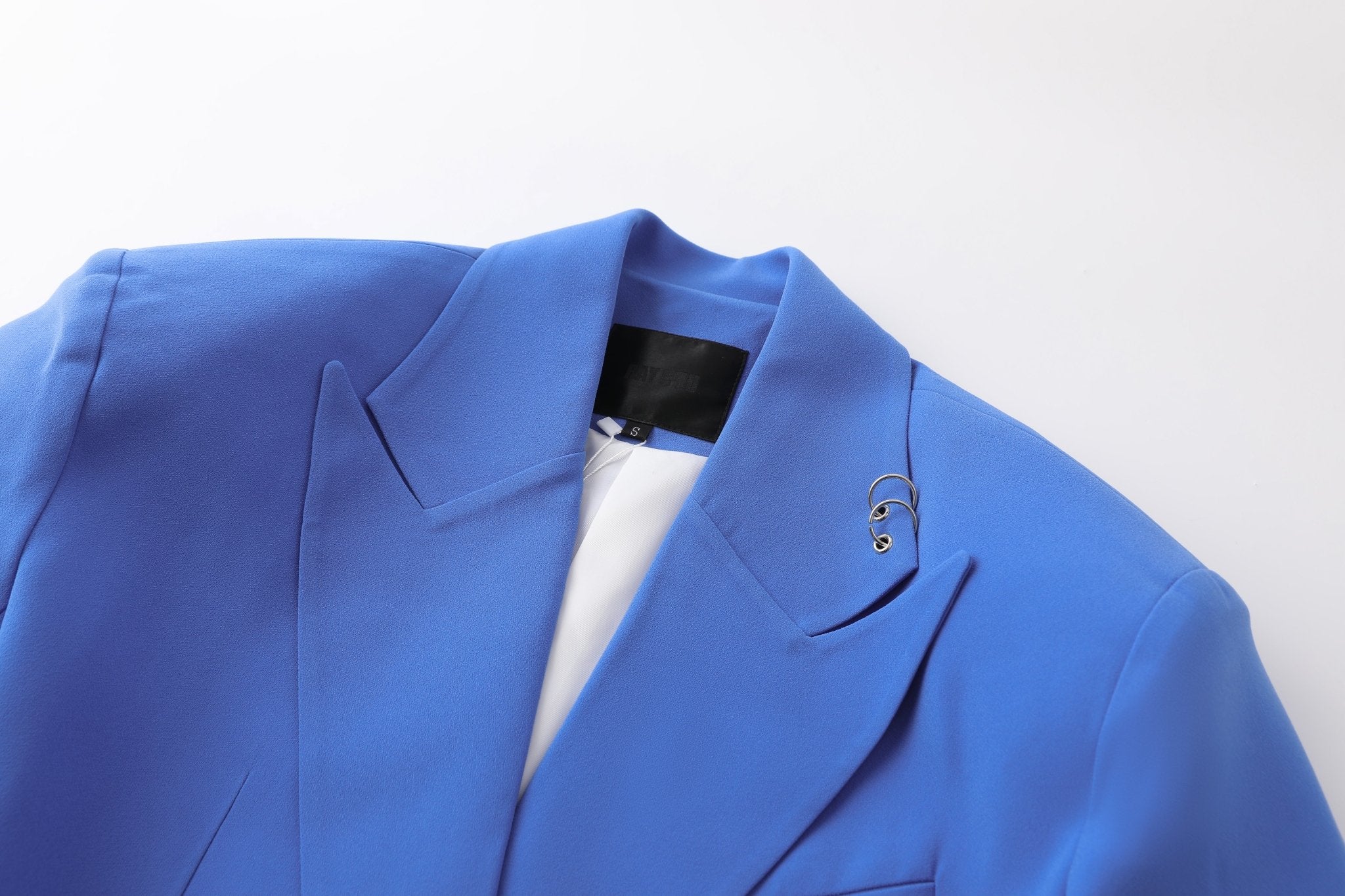 RAY CHU Sky Blue Oversized Blazer | MADA IN CHINA