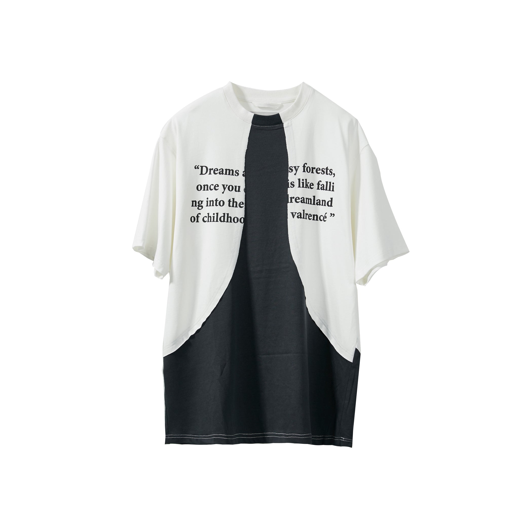 VANN VALRENCÉ Splice Print Short Sleeve T-shirt | MADA IN CHINA