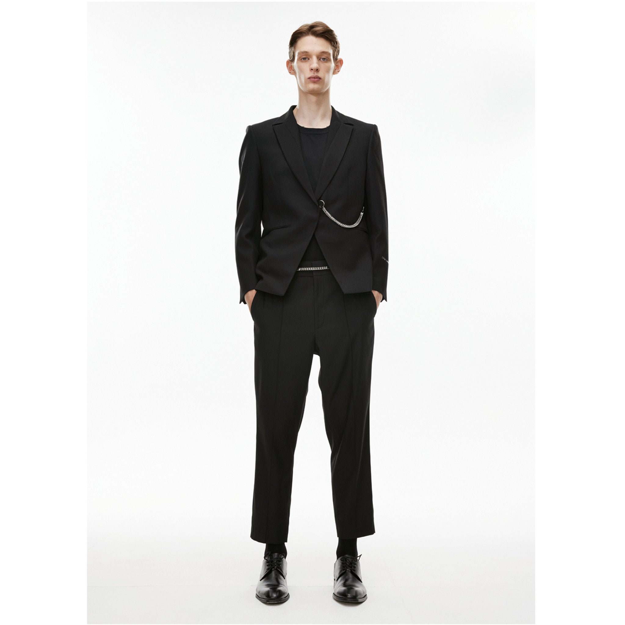 Unawares Square Chain Single Breasted Suit Black | MADA IN CHINA