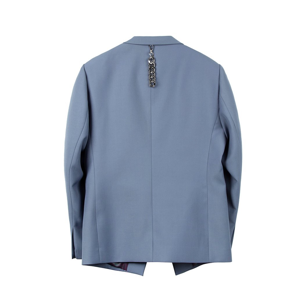 Unawares Square Chain Single Breasted Suit Blue | MADA IN CHINA