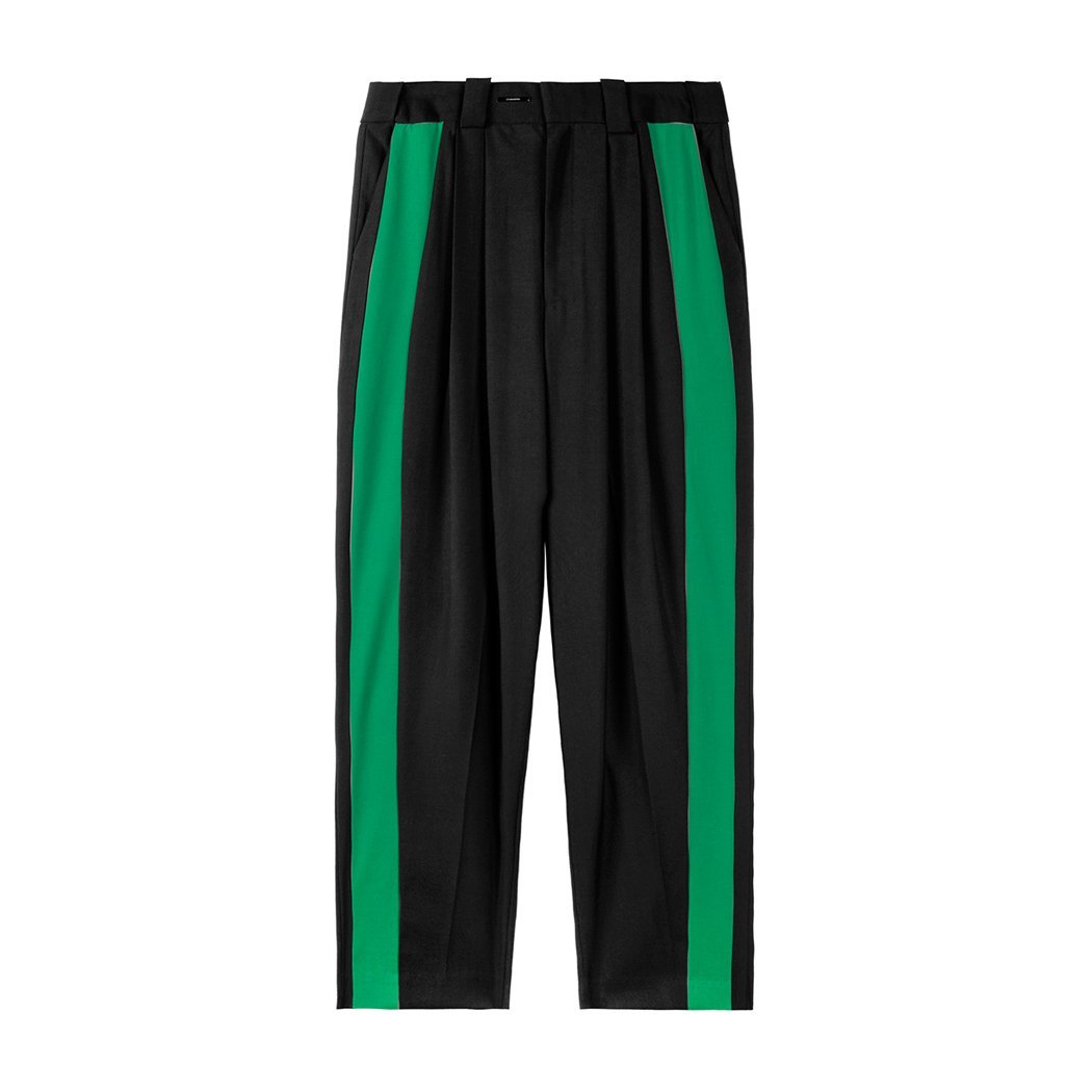 Unawares Stitching Color Mosaic Loose Long Trousers Black | MADA IN CHINA