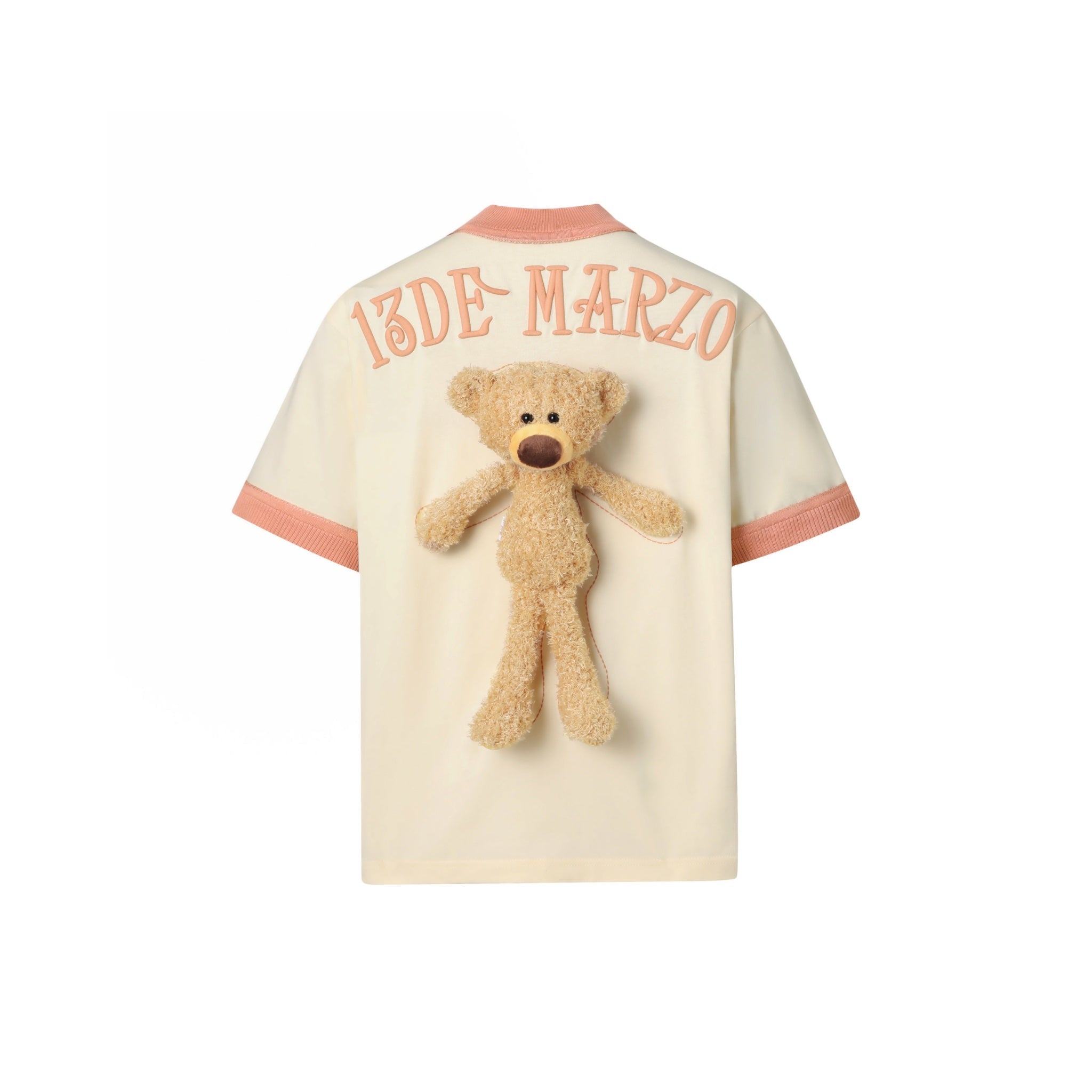 13 DE MARZO Three-dimensional Doll Limited T-shirt Beige | MADA IN CHINA