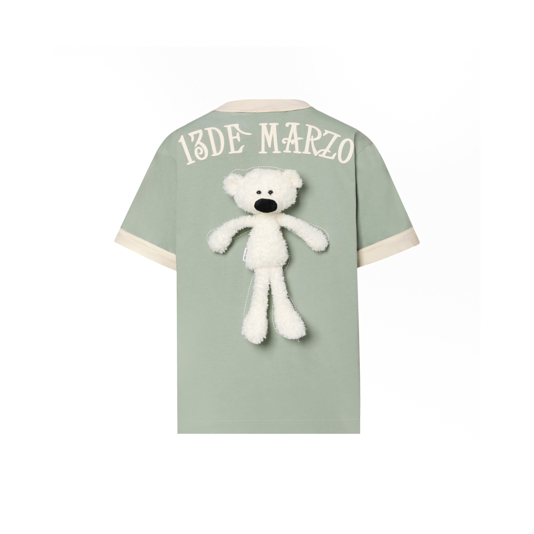 13 DE MARZO Three-dimensional Doll Limited T-shirt Green | MADA IN CHINA