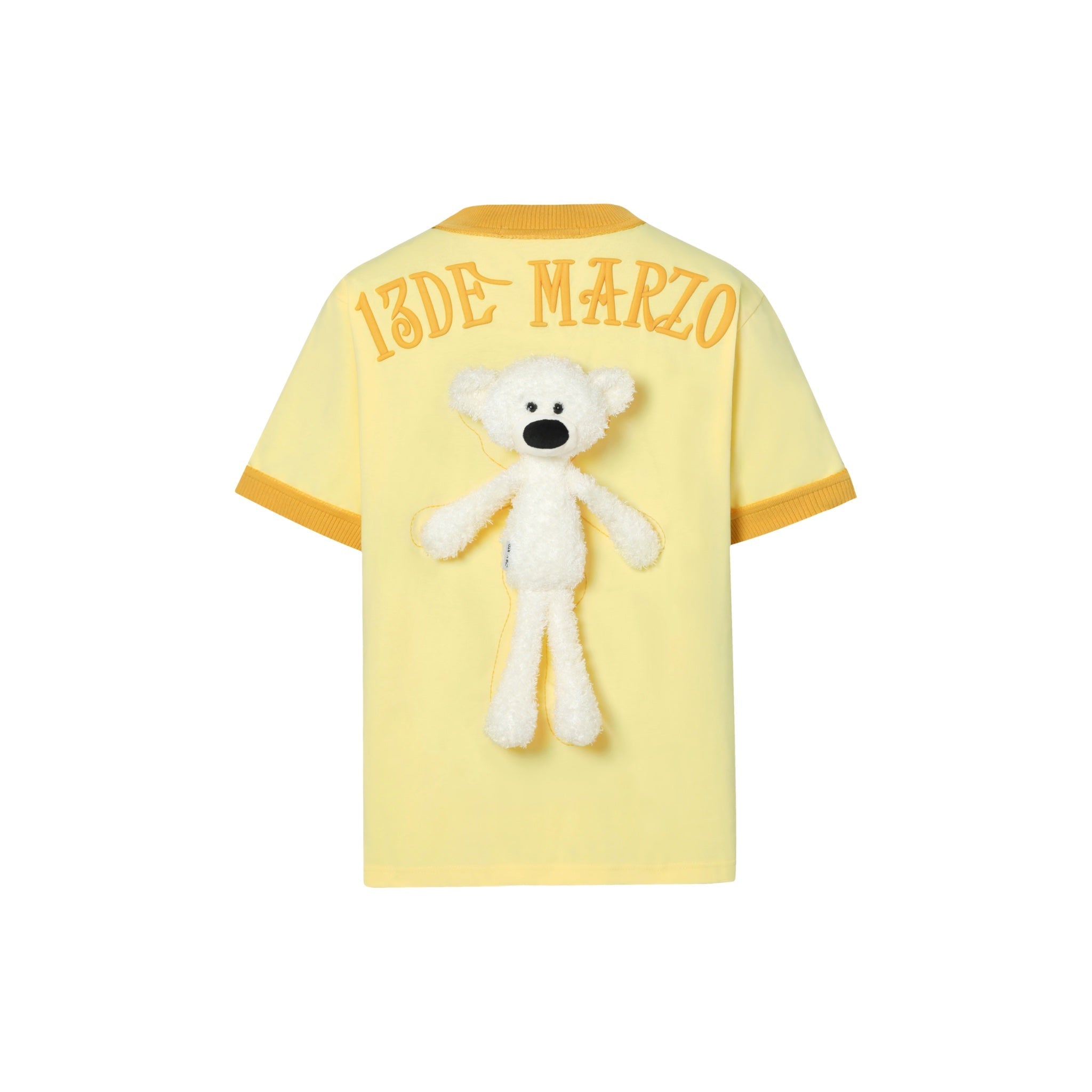 13 DE MARZO Three-dimensional Doll Limited T-shirt Yellow | MADA IN CHINA