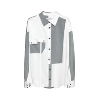 GALLIANO LANDOR TR Silk Staggered Patchwork Shirt | MADA IN CHINA