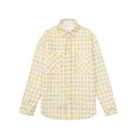 CHARLIE LUCIANO Tweed Overshirt Light Yellow | MADA IN CHINA