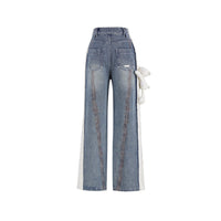 13DE MARZO Tweed Side Stitches Jeans Faded Denim | MADA IN CHINA