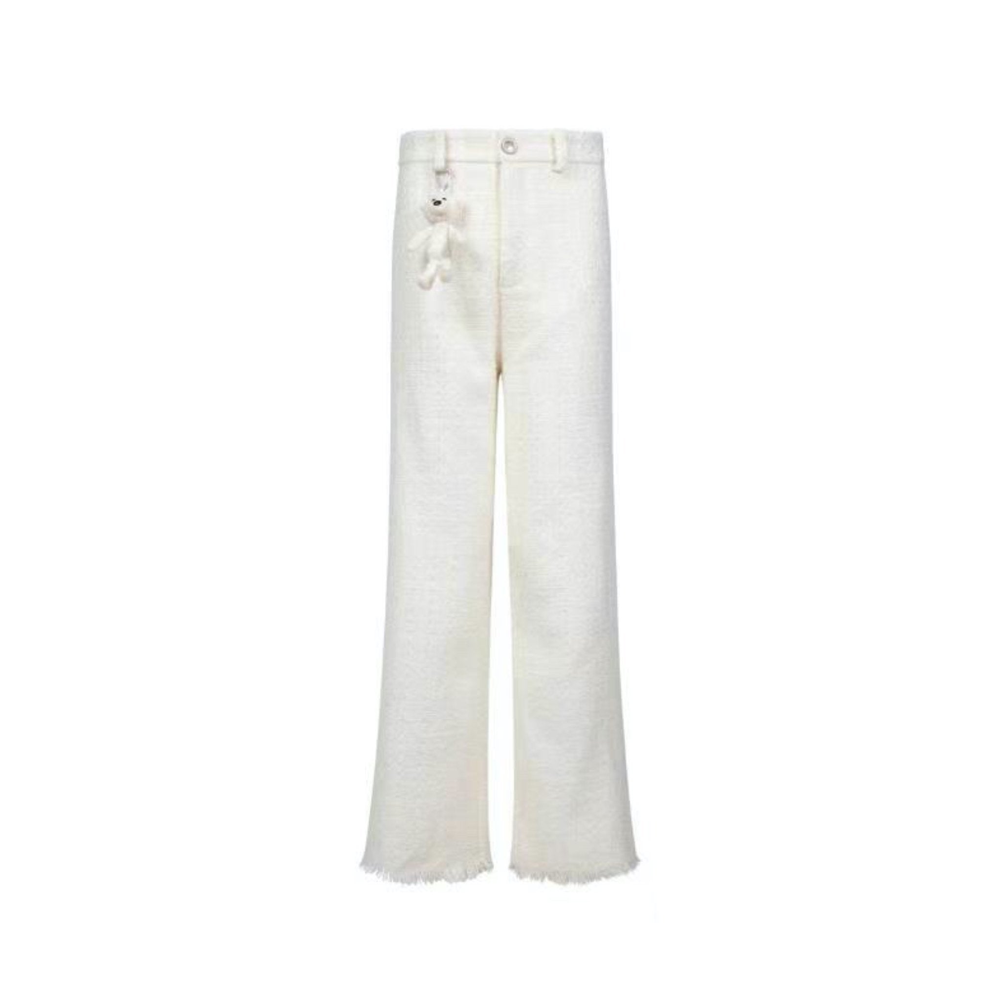 13 DE MARZO Tweed Trousers White | MADA IN CHINA