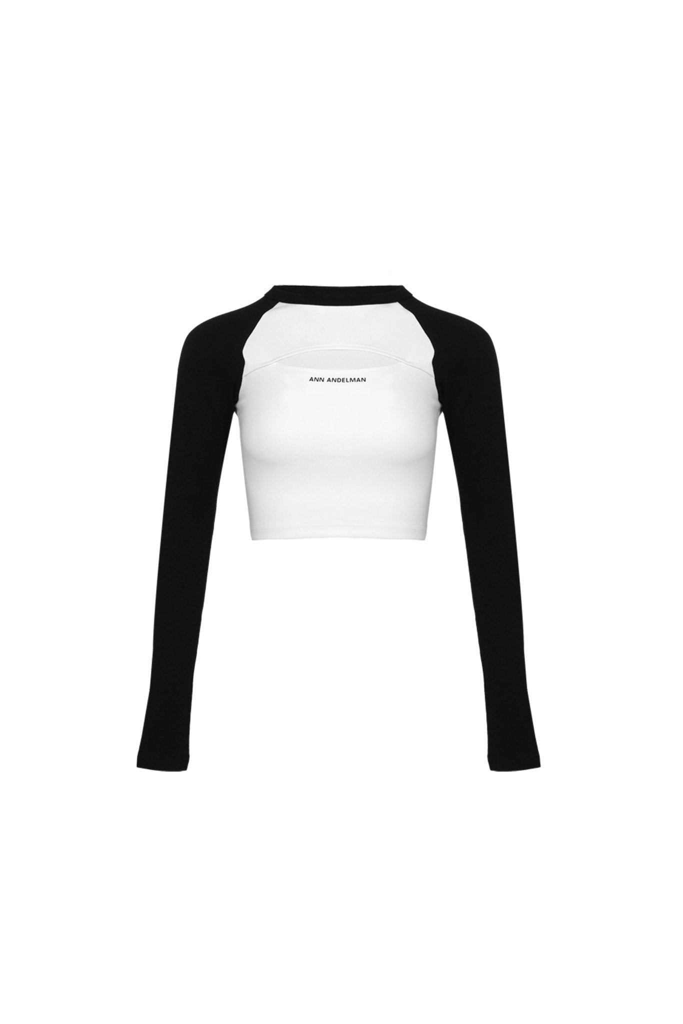 ANN ANDELMAN Two-piece Black and White Raglan Sleeve T-shirt | MADA IN CHINA
