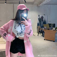 ANDREA MARTIN Unicorn Knitted Cardigan Pink | MADA IN CHINA