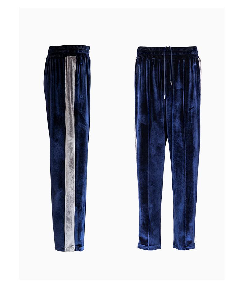 CHARLIE LUCIANO Velvet Pants Blue | MADA IN CHINA