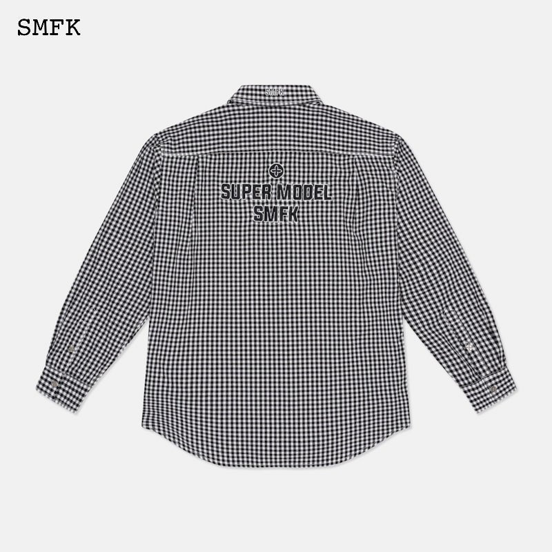 SMFK Vintage Academy Black And White Checkered Shirt | MADA IN CHINA