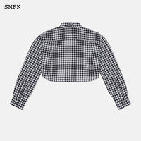 SMFK Vintage Academy Black And White Checkered Short Shirt | MADA IN CHINA
