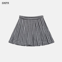 SMFK Vintage Academy Black And White Checkered Skirt | MADA IN CHINA