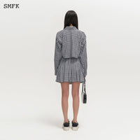 SMFK Vintage Academy Black And White Checkered Skirt | MADA IN CHINA