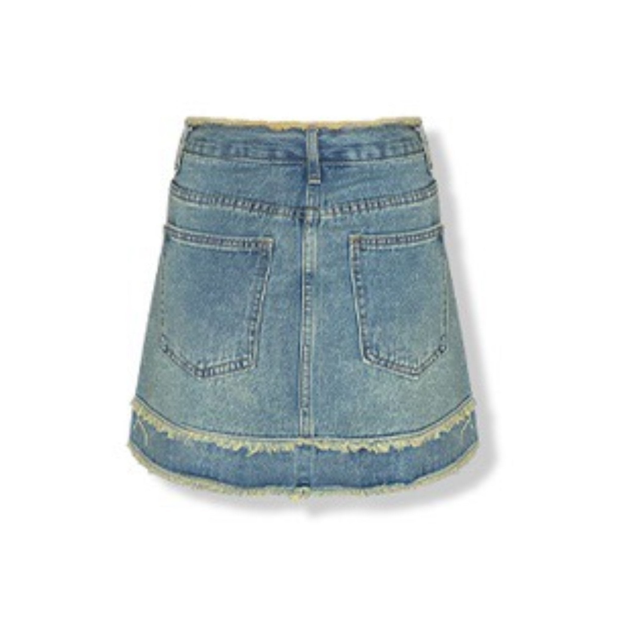 AIMME SPARROW Vintage Bearded Denim Skirt | MADA IN CHINA