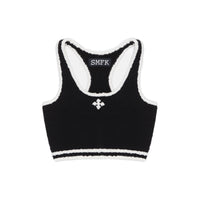SMFK Vintage Campus Knit Vest Black And White | MADA IN CHINA