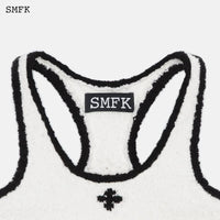 SMFK Vintage Campus Knit Vest White | MADA IN CHINA