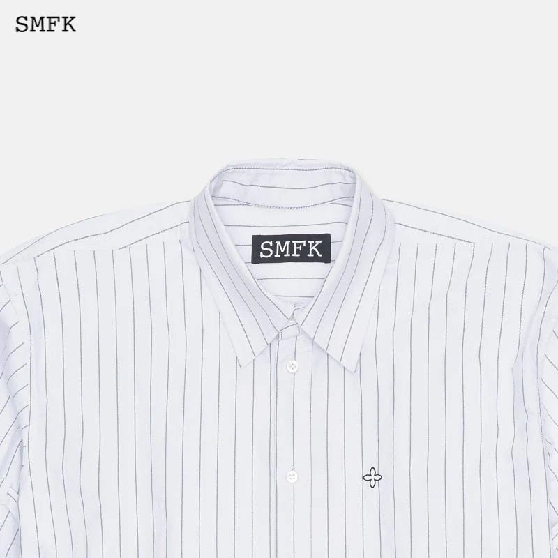 SMFK Vintage College Striped Shirt White | MADA IN CHINA