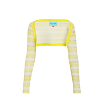 KNIT CLUB 1990™ Vintage Striped Long Sleeve Short Top | MADA IN CHINA