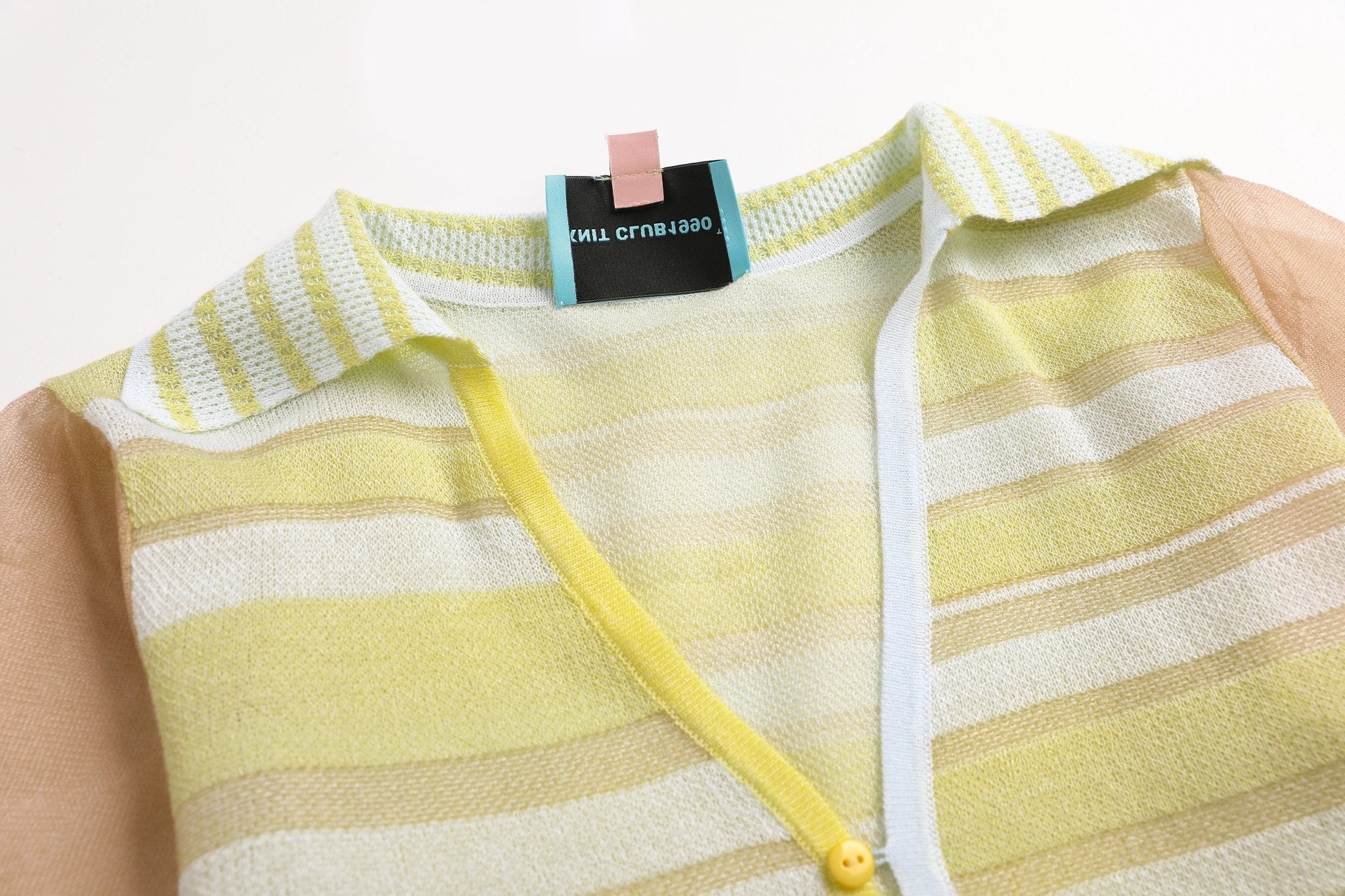 KNIT CLUB 1990™ Vintage Striped Polo Shirt | MADA IN CHINA