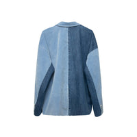 GALLIANO LANDOR Wash Denim Patchwork Corduroy Suit Jacket | MADA IN CHINA