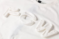 FENGCHEN WANG White 3D Logo T-shirt | MADA IN CHINA