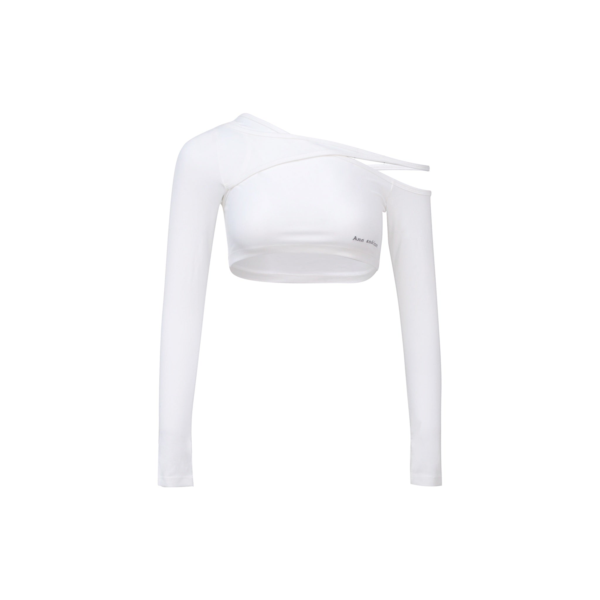 ANN ANDELMAN White Atrapless Deconstructed Top | MADA IN CHINA