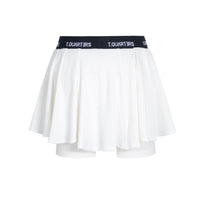 THREE QUARTERS White Ballet Style Knitted Skort | MADA IN CHINA