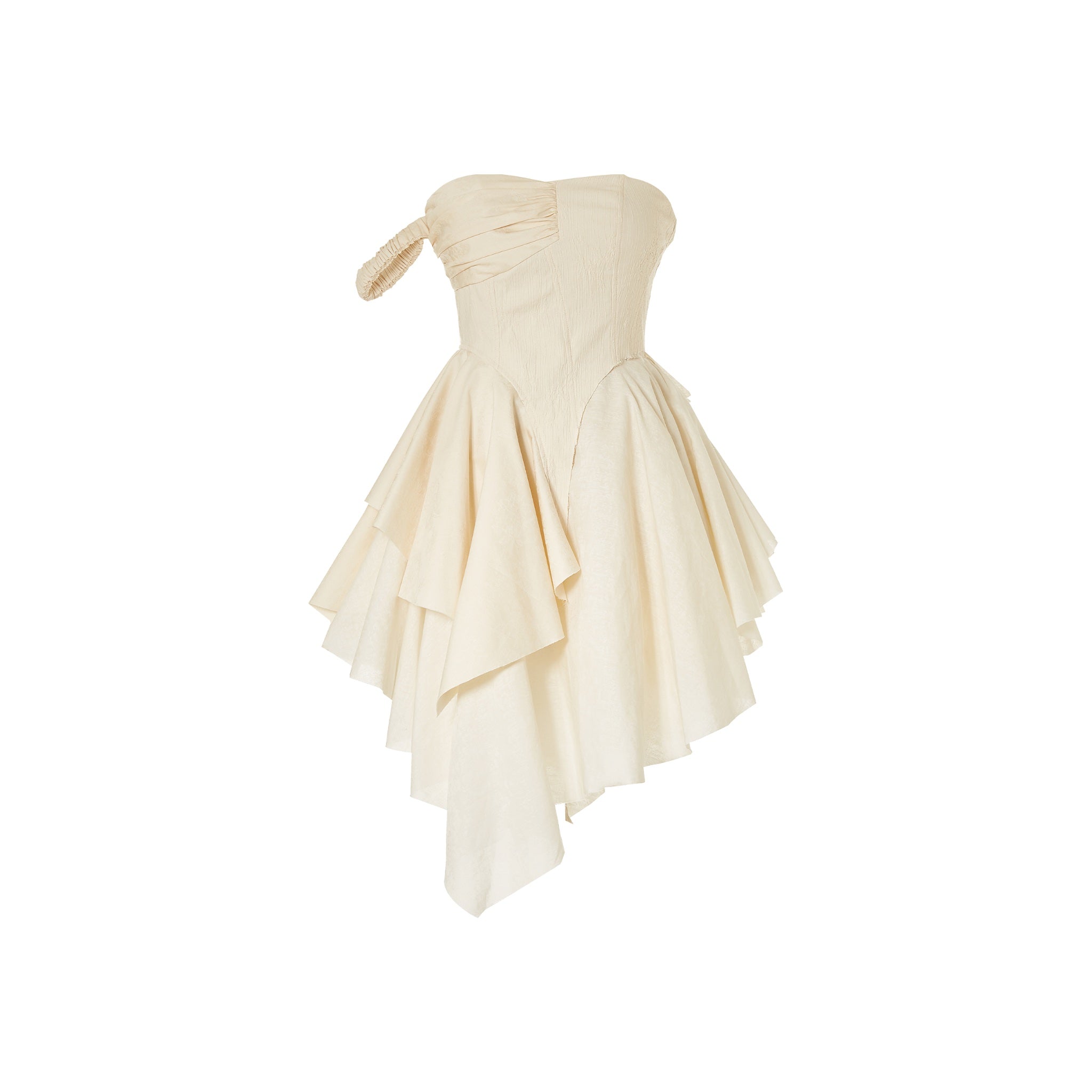 ELYWOOD White Bandeau Short Dress | MADA IN CHINA