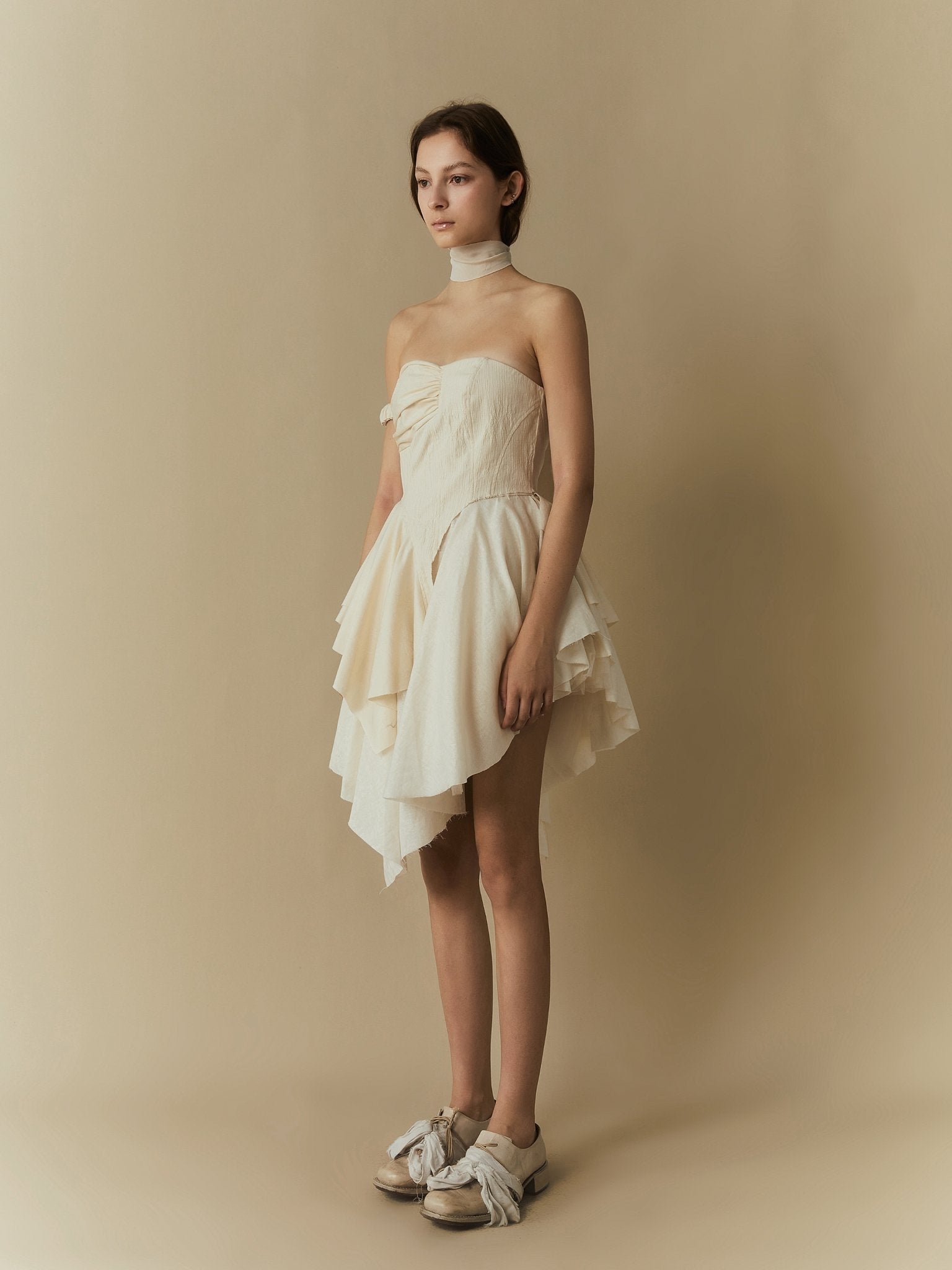 ELYWOOD White Bandeau Short Dress | MADA IN CHINA