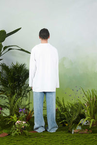VANN VALRENCÉ White Basic Long-sleeved Base T-shirt | MADA IN CHINA