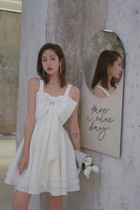 MASION.W White Bowtie Slip Dress | MADA IN CHINA