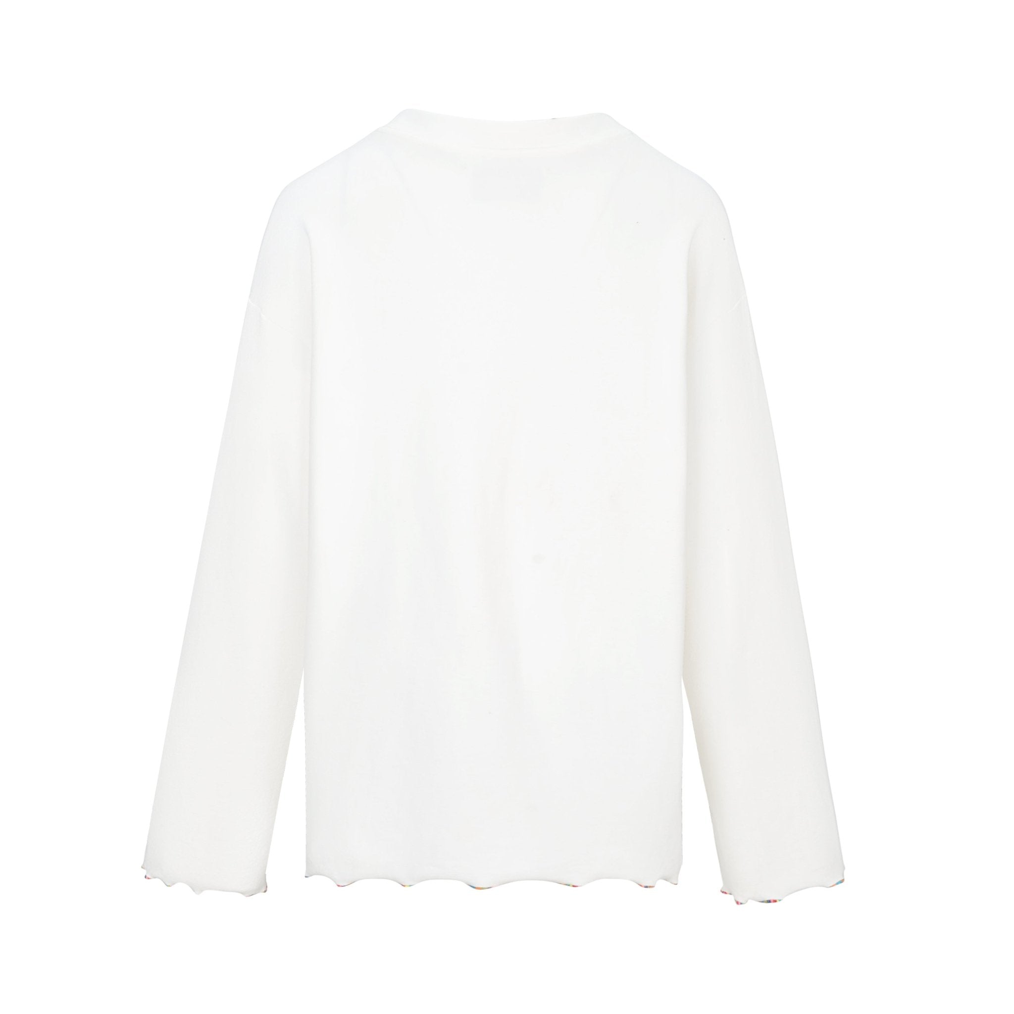 NOSENSE White Brand Name Color Embroidery Long Sleeve | MADA IN CHINA