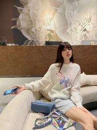 HERLIAN White Butterfly Logo Sweatshirt | MADA IN CHINA