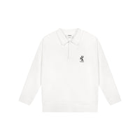 UNAWARES White Collar Embroidered Polo | MADA IN CHINA