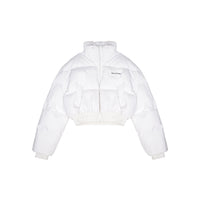 ANN ANDELMAN White Cropped Down Jacket | MADA IN CHINA