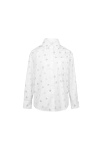 ANN ANDELMAN White Diamante Embellished Shirt | MADA IN CHINA