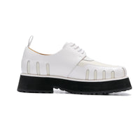 LOST IN ECHO White Double-layer Square-head Fake Two-piece Derby Shoes | MADA IN CHINA