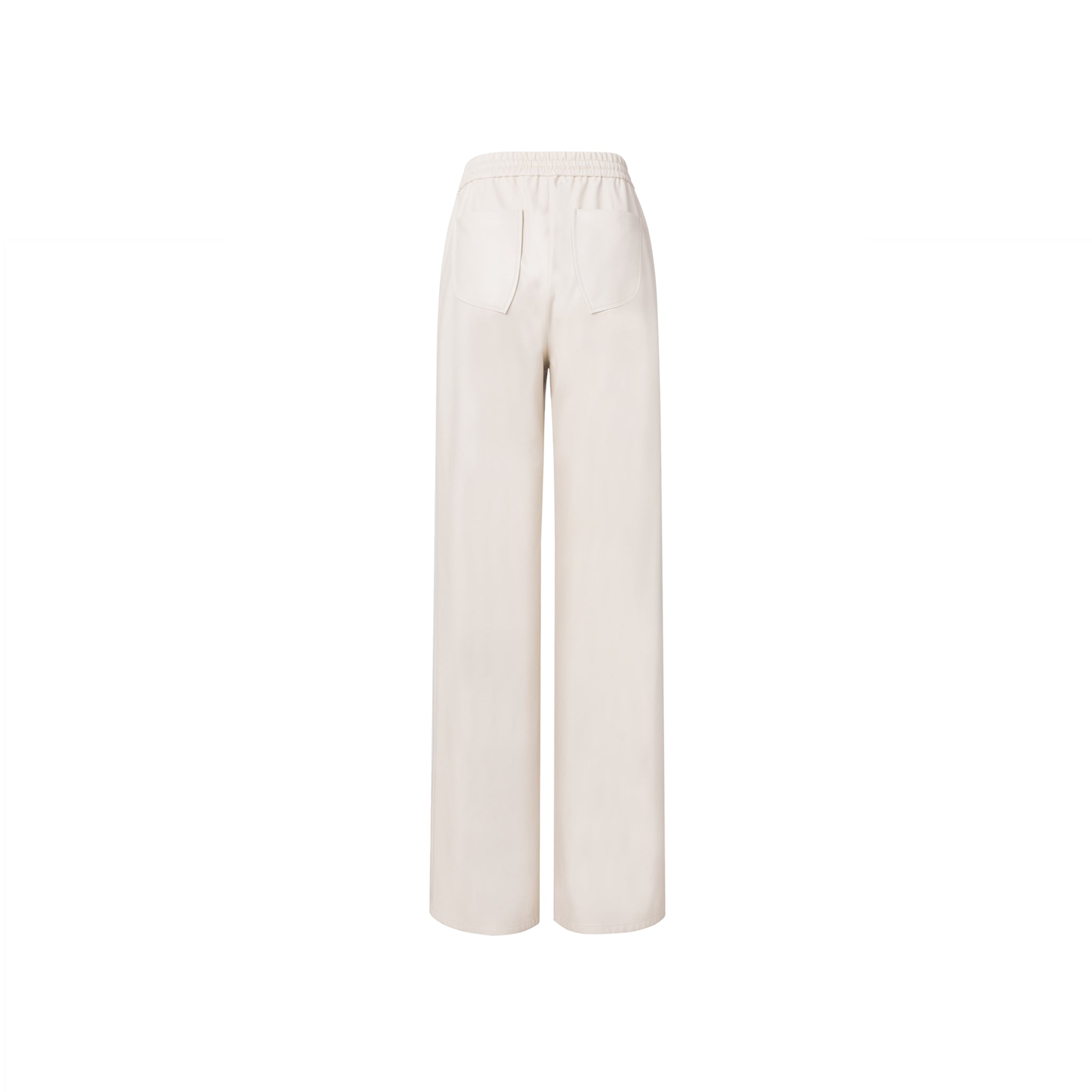 Ther. White Faux Leather Straight-leg Trousers | MADA IN CHINA