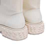 LOST IN ECHO White Flower Heel Western Boots | MADA IN CHINA