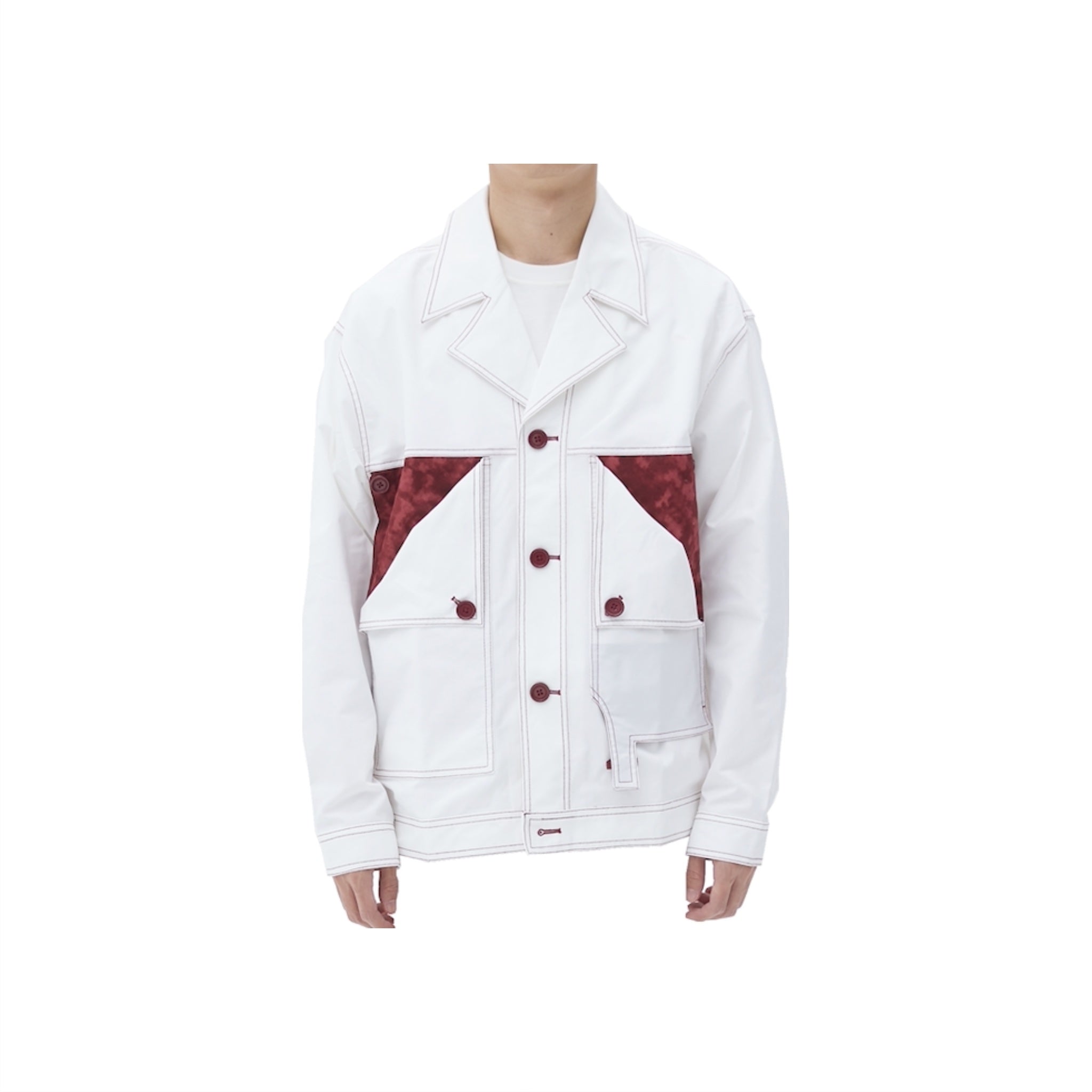 ROARINGWILD White Folding Pocket Jacket | MADA IN CHINA