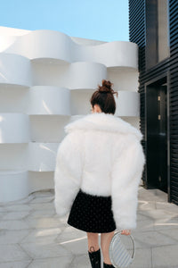 DIANA VEVINA White Fur Coat | MADA IN CHINA