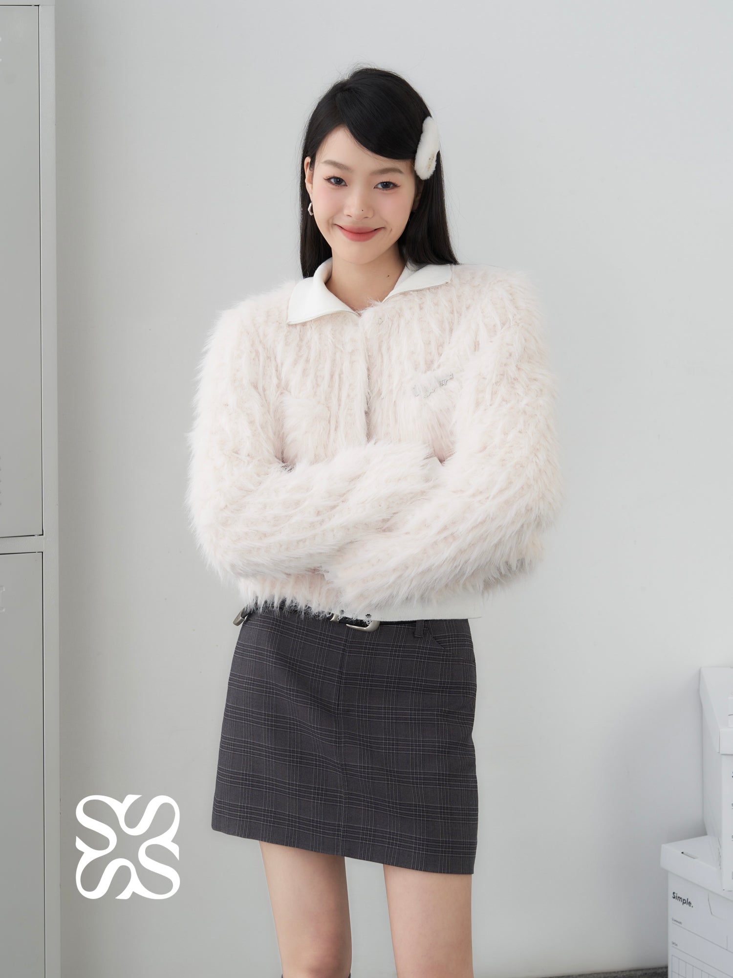 SOMESOWE White Fur Coat | MADA IN CHINA