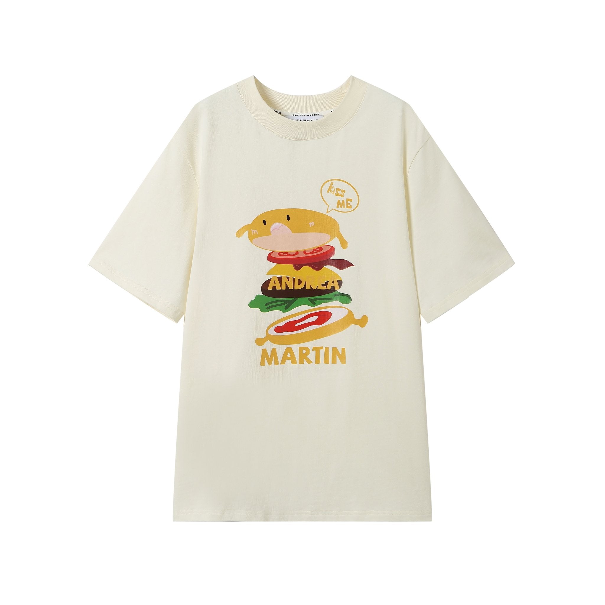 ANDREA MARTIN White Hamburger Short Sleeve | MADA IN CHINA